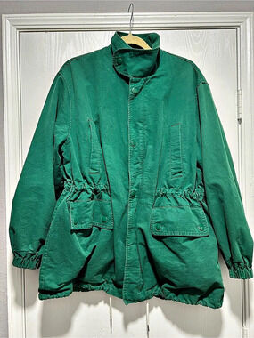 The Frankie Shop Utility Drawstring Cinch Waist Jacket in Green O/S